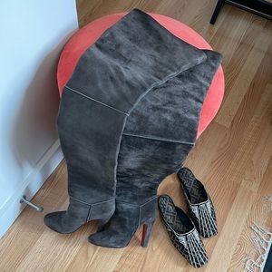 Christian Louboutin DarkGray Thigh High Boots 39.5